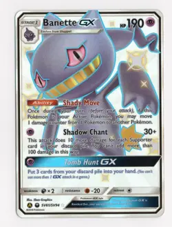 Pokemon Banette GX SV61/SV94 Hidden Fates Holo Rare Shiny Vault NM 2019 - Image 1