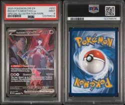 Pokemon Team Rocket's Mewtwo ex 231/182 Destined Rivals Rare Holo PSA 9 - Image 3