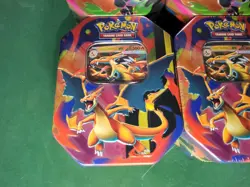 (4) Pokemon TCG Mega Charizard X EX Tin Lot X4 FACTORY SEALED Brand New - Image 4
