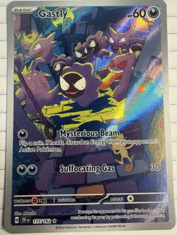 Pokemon TCG 2024 Gastly 177/162 SV05 Temporal Forces Holo IR Basic 6+ EN - Image 1