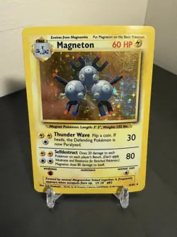Pokemon TCG Magneton Base Set 9/102 Holo Foil Rare 1999 Classic Vintage - Image 1