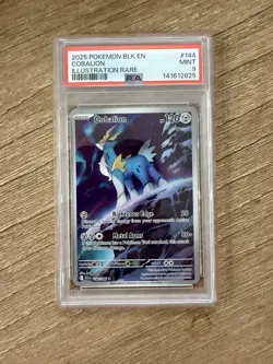 2025 POKEMON BLK EN-BLACK BOLT ILLUSTRATION RARE #144 COBALION PSA 9 - Image 1
