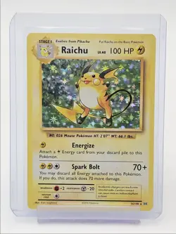 RAICHU 2016 POKEMON XY EVOLUTIONS RARE HOLO 36/108 Q1048 - Image 1