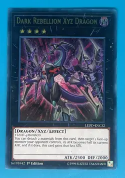 Yugioh Dark Rebellion Xyz Dragon LEDD-ENC32 1st Edition - Image 1