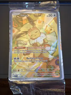 Pokemon Scarlet & Violet Eevee Promo Rare Holo Card SVP 173 Sealed - Image 1