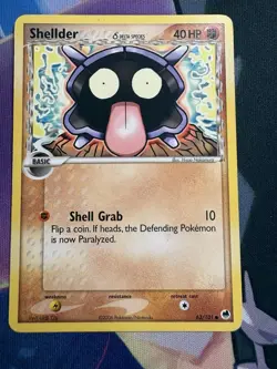 Shellder (Delta Species) 63/101 Dragon Frontiers Regular MP Pokemon Card TCG - Image 1