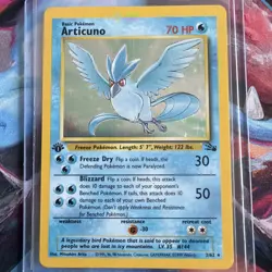Articuno 1st Edition Holo Fossil 2/62 WOTC Vintage Pokemon Card - Image 1