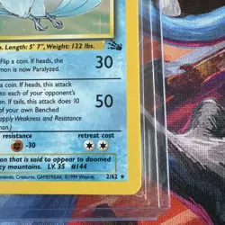 Articuno 1st Edition Holo Fossil 2/62 WOTC Vintage Pokemon Card - Image 4