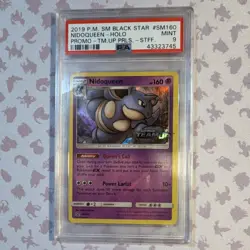 Pokemon Nidoqueen SM Black Star Promo SM160 Holo PSA 9 English Card - Image 1