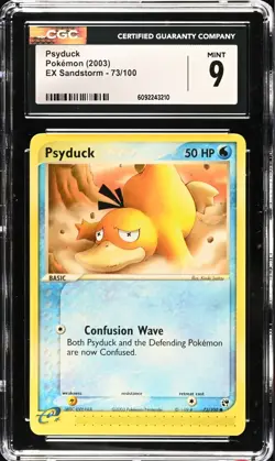 CGC 9 MINT Psyduck 73/100 EX Sandstorm 2003 Vintage Pokemon Card - Image 1