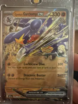 Cynthia's Garchomp EX Double Rare Holo Card 104/182 Sv10: Destined Rivals - Image 1