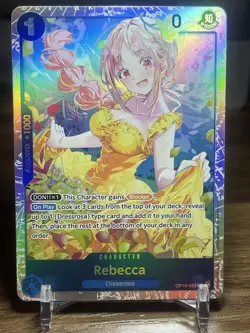 Bandai One Piece Rebecca OP15-053 Foil Blocker Character Card OP15 Super Rare SR - Image 1