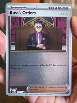 POKEMON BOSS'S ORDERS 183/217 UNCOMMON REVERSE HOLO ASCENDED HEROES NM CARD - Image 1