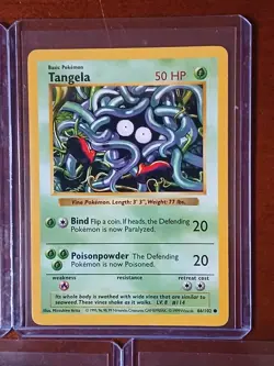 8 Shadowless Leaf Pokemon Cards- 3 Metapod-2 Koffing - Weedle - Kakuna - Tangela - Image 3