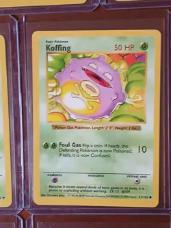 8 Shadowless Leaf Pokemon Cards- 3 Metapod-2 Koffing - Weedle - Kakuna - Tangela - Image 5
