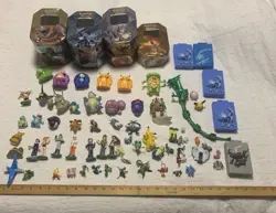 Pokemon Collectible Figures 2005-2012, Tins, Card Cases, plus 2 oversized cards - Image 1