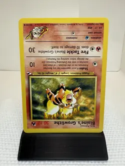 Blaine's Growlithe 35/132 Gym Heroes NM - Pokemon TCG Card Uncommon - Image 2