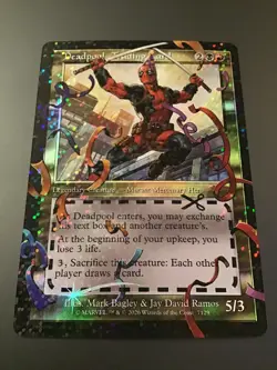 MTG Secret Lair I Fixed It You're Welcome Pool Party Foil Deadpool Trading Card - Image 1