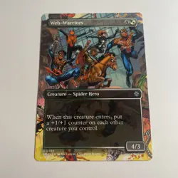 Web-Warriors - Borderless - Marvel's Spider-Man #203 MTG Magic The Gathering - Image 1