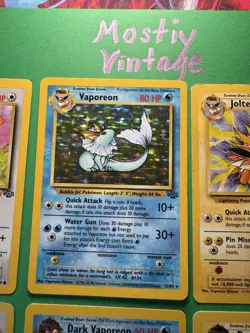 Pokemon TCG Eevee Evolutions Lot - Jungle & Team Rocket 8 Card Vintage LP/MP - Image 2