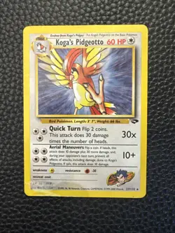 Pokemon Koga's Pidgeotto 27/132 Gym Challenge Rare Unlimited English Wizards - Image 1