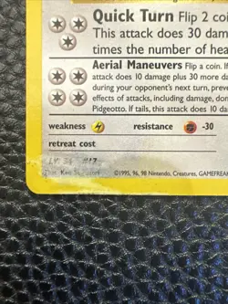 Pokemon Koga's Pidgeotto 27/132 Gym Challenge Rare Unlimited English Wizards - Image 2