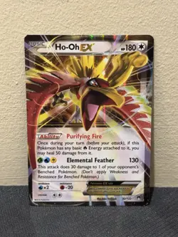 Pokemon TCG Ho-Oh EX 92/122 XY BREAKpoint Ultra Rare Holo EX MINT - Image 1