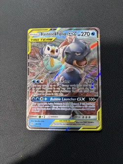 Pokemon TCG Blastoise & Piplup GX Tag Team Cosmic Eclipse 38/236 - Image 1