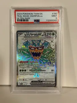 Pokemon TCG Teal Mask Ogerpon EX Twilight Masquerade 190/167 PSA 9 - Image 1