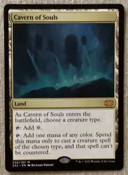 MTG 2X2 Double Masters 2022 Cavern of Souls 320/331 Foil Mythic Rare NM - Image 1