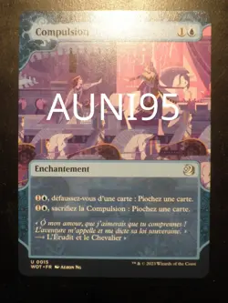 mtg magic FRENCH vf fr compulsion extended borderless wilds of eldraine - Image 1