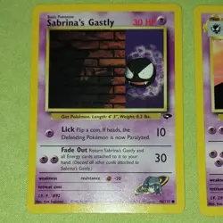 Pokemon TCG Gym Challenge Sabrina's Gastly/Haunter/Gengar Lot 96/55/29 1999 - Image 2