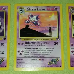 Pokemon TCG Gym Challenge Sabrina's Gastly/Haunter/Gengar Lot 96/55/29 1999 - Image 3