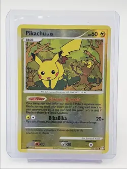 PIKACHU 2007 POKEMON D & P MYSTERIOUS TREASURES REVERSE HOLO 94/123 Q1048 - Image 1