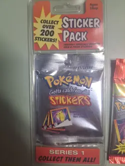 2 Pokemon Artbox Stickers Series 1 Sealed Factory Blister 1999 & Action Flipz - Image 2
