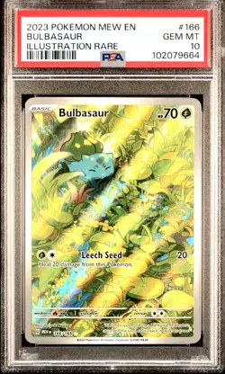 PSA 10 GEM MINT 2023 POKEMON MEW EN-151 BULBASAUR 166/165 ILLUSTRATION RARE 🔥🔥 - Image 1