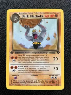Team Rocket Pokemon TCG Dark Machoke 40/82 - 1ST EDITION - Image 1