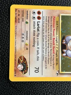 Pokemon TCG Brock's Rhydon Gym Heroes 2/132 Holo Unlimited Rare Vintage NM - Image 3