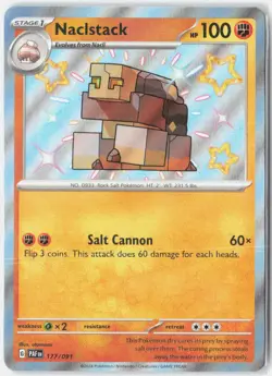 Naclstack 177/091 Shiny Rare Paldean Fates Pokemon Near Mint - Image 1