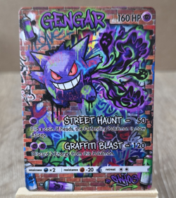 Pokemon Gengar 160 HP Holo Custom Art FAN ART NON-TCG - Image 1