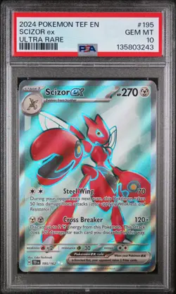Pokemon Temporal Forces Scizor ex 195 PSA 10 - Image 1