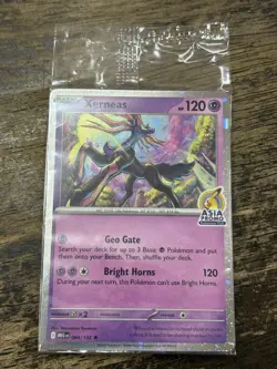 Pokemon Xerneas 064/132 Asia Promo Exclusive Stamp Promo Sealed - Mega Evolution - Image 1