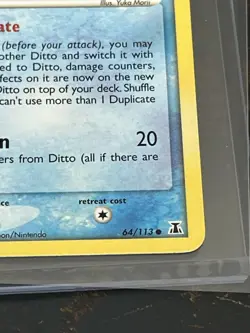 Pokemon Ditto 64/113 EX Delta Species Regular Common - Image 2