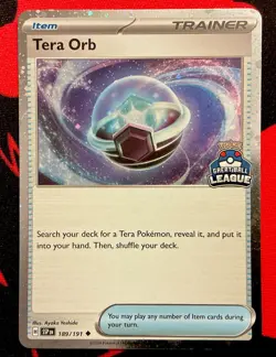Pokemon Tera Orb 189/191 Great Ball League SEA Stamp Promo - Image 1