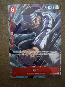 Bandai One Piece CCG Gin Character Card OP15-007 Super Rare 7000 Power - Image 1