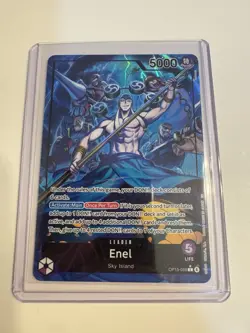 Enel OP15-058 Alternate Art Leader One Piece Adventure on Kami's Island Foil NM - Image 1