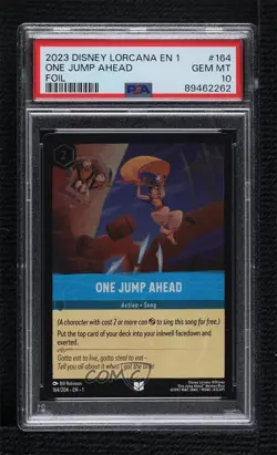 2023 Disney Lorcana - The First Chapter 1 Foil One Jump Ahead #164 PSA 10 GEM MT - Image 1