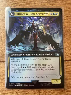 Magic MTG Final Fantasy - Ultimecia , Time Sorceress EXTENDED ART FOIL 0513 - Image 1