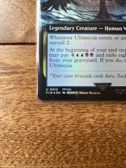 Magic MTG Final Fantasy - Ultimecia , Time Sorceress EXTENDED ART FOIL 0513 - Image 2