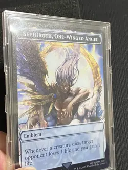 Final Fantasy MTG Sephiroth, One Winged Angel Emblem Stainless Metal Token Promo - Image 3